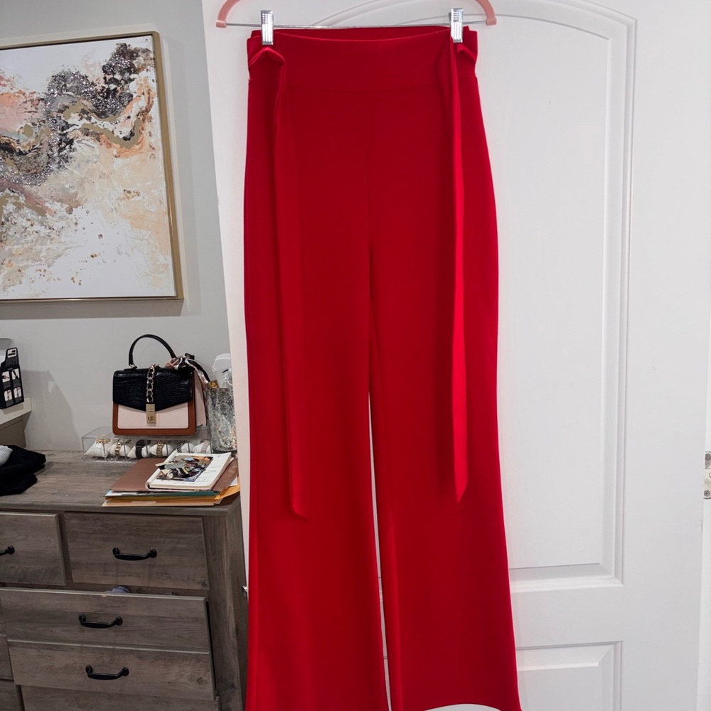 Windsor Bold Red Wide-Leg Pants